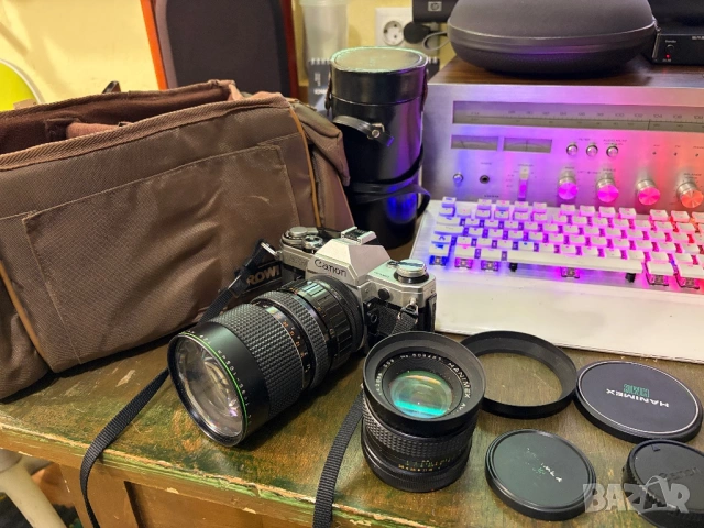 Фотоапарат Canon AE-1SLR Japan с два обектива 
