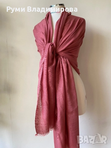 Пастелно розов шал/ различни видове, снимка 3 - Шалове - 42988763