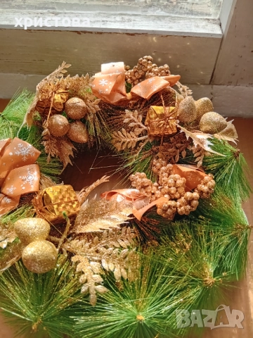 Коледен венец, снимка 4 - Декорация за дома - 52177981