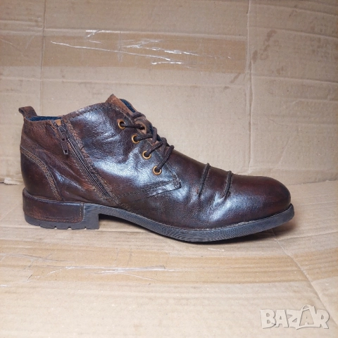 кожени боти./обувки Bugatti . номер 43, снимка 7 - Мъжки боти - 52657104