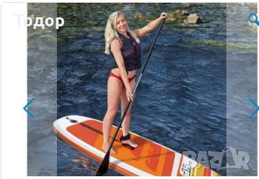 Надуваема дъска  Surf Board Aqua jornej   274x76x12 см Bestway padle board set