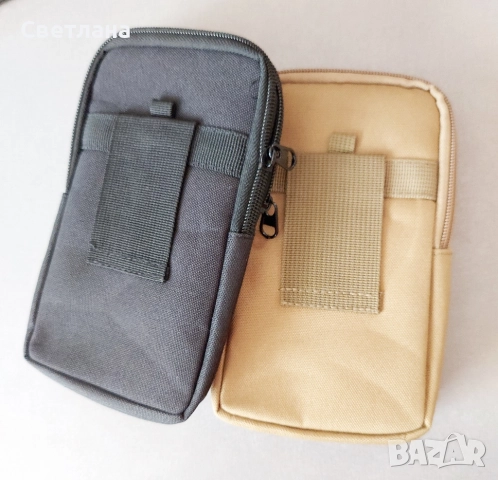 Чанта за колан  за смартфони и електроника (2 цвята). Две отделения с цип., снимка 2 - Чанти - 52799047