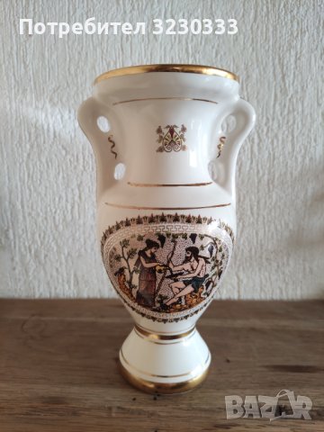 Порцеланова ваза 24 карата Гърция нова, снимка 9 - Антикварни и старинни предмети - 42842649