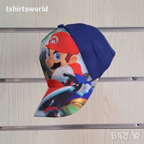 Нова детска шапка с козирка Super Mario Bros (Супер Марио) в син цвят, снимка 2 - Шапки, шалове и ръкавици - 47676846