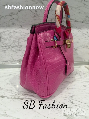 Цикламена Hermes Birkin, снимка 5 - Чанти - 53927631