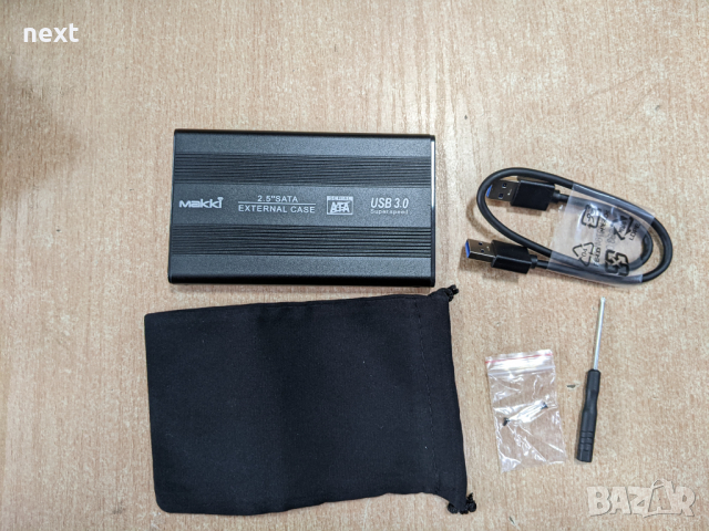 USB 3.0 алуминиева кутия за външен хард диск 2.5” SATA  + Гаранция, снимка 2 - Външни хард дискове - 16819584