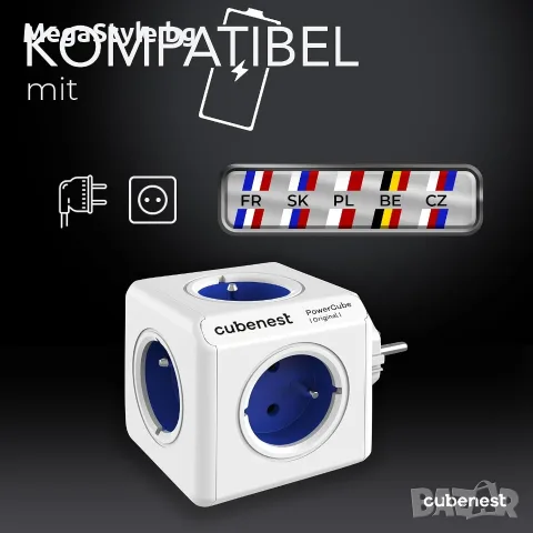 Разклонител CubeNest PowerCube Original – Свеж дизайн и функционалност, снимка 3 - Кабели и адаптери - 55750719