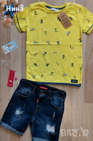 Тениска NK в жълто, снимка 1 - Детски тениски и потници - 29121267