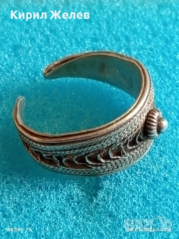 Сребърен пръстен филигранна изработка с гранулация възрожденски стил 41153, снимка 8 - Пръстени - 54005465