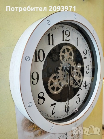 стенен часовник с движещ се механизъм, снимка 2 - Други стоки за дома - 53355907