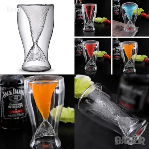 Модерна чаша русалка от боросиликатно стъкло WSKB3