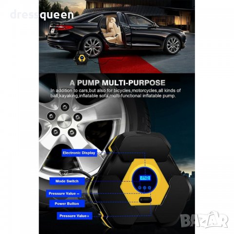 2177 Портативен компресор за кола, снимка 5 - Аксесоари и консумативи - 37323588