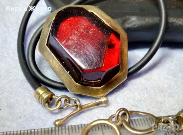 ВЕЛИКОЛЕПНО СРЕБЪРНО КОЛИЕ със СРЕБЪРЕН ПЕНДАНТ МАРКОВО СРЕБРО 925 с ОГРОМЕН ГРАНАТ АЛМАНДИН 49289, снимка 2 - Колиета, медальони, синджири - 49294771