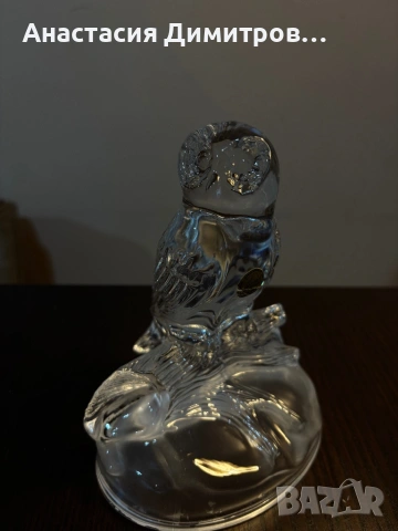 Кристална статуетка бухал, снимка 6 - Антикварни и старинни предмети - 53339016