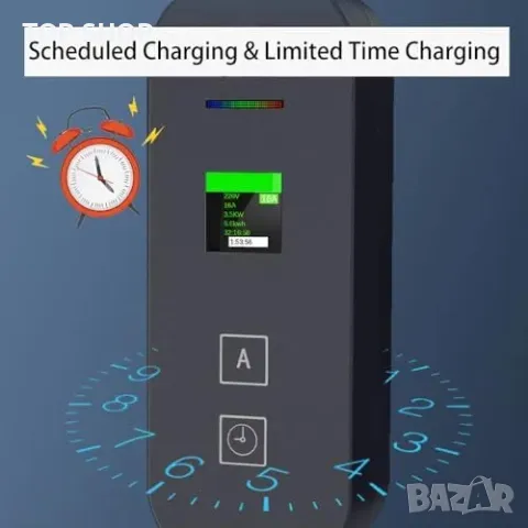 Нов Бързо зареждащ EV кабел Type 2, 3kW, с програмирано зареждане, снимка 5 - Друга електроника - 49956853