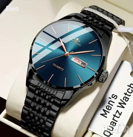 Наво - Модерен кварцов часовник от неръждаема стомана

, снимка 2 - Мъжки - 48812278