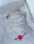 Перлено колие с червено сърце, снимка 1