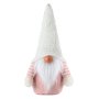 Коледна фигура, Гном с гащиризон, 26.5 см, Бяла/ розова, снимка 2