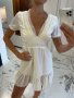 Официална бяло кремава рокля , снимка 3