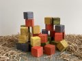 Дървени разноцветни кубчета, снимка 8