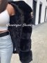 Черна дамска парка палто с черни гъсти пухове и качулка, снимка 2