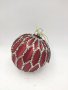 Стъклена коледна топка 10 см диаметър   Ръчно изработена , снимка 3