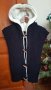 Плетен елек с качулка, размер S, снимка 1 - Елеци - 35258730