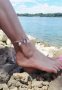 Очарователна гривна за глезен с морски талисмани в розово и тюркоазено / Гривна за крак 591, снимка 3