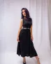 Стилна черна дамска рокля , снимка 2