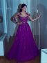 Бална рокля от тюл и дантела в лилаво, снимка 1 - Рокли - 40621785
