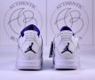 Nike Jordan Retro 4 White Oreo, Taupe Haze, Purple Metallic, снимка 5