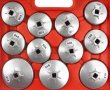 Комплект алуминиеви чаши за маслени филтри Autoexpress, 23 елемента, с тресчотка и ключ, M57611, 590, снимка 4