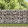 vidaXL Габионна стена с капаци, поцинкована стомана, 900x30x100 см, снимка 3