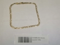 Златна гривна с плочка - 1.02гр. - 14К, снимка 2