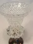 стъклена ваза с метален пиедестал 6/3, снимка 3