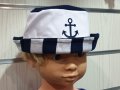 Нова детска моряшка шапка идиотка с Котва, от 10 години до 15 години, снимка 3
