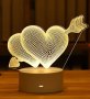 Подарък за 8 март - 3d LED настолна лампа, снимка 1 - Романтични подаръци - 44159978