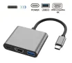 Зареждаща Станция 4K USB-C 3.0 3в1 Type-C към HDMI, USB 3.0 Адаптер и Сплитер , снимка 1