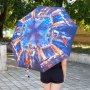 1536 Сгъваем автоматичен чадър за дъжд стил Париж 97см диаметър, снимка 2