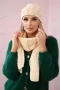 Дамски зимен комплект шапка и шал Adrianna, 3цвята , снимка 5