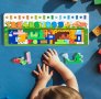 интерактивна дървена игра с магнитен риболов тетрис с животни, снимка 3
