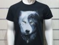 Нова детска тениска с дигитален печат Вълк Ин и Ян, Серия вълци, снимка 2