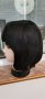 Нова черна перука от естествена коса перука от човешки косъм 30 см Боб стил - мод.16, снимка 3