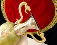 Посребрена ваза,амфора,оникс 15 см.,дракони. , снимка 7