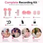 Нов Безжичен микрофон за iPhone Android iPad USB-C Lightning AI шумопотискане за влог TikTok, снимка 7