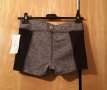Нови - 50% спортни къси панталонки/шорти S-M черно със сиво, снимка 2
