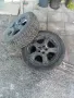 4 броя алуминиеви джанти с гуми 15-5х100 toyota с хубави зимни гуми, снимка 1