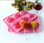 6 3d Роза рози силиконов молд за направа клечки с шоколад pops cakes Lollipop Pop Cake Попскейк, снимка 4