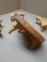 Комплект Ръчно Изработен Стар Макет На  Софра С Трикраки Столчета., снимка 8