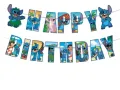 Стич stitch и Лило Lilo Парти Гирлянд Банер Флаг декор картонен happy birthday, снимка 1